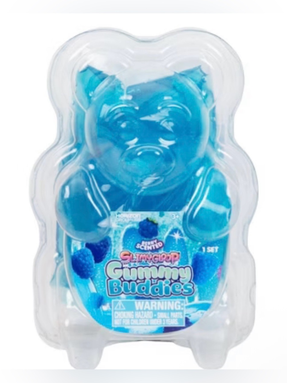 Slimygloop Gummy Buddies berry-scented blue slime